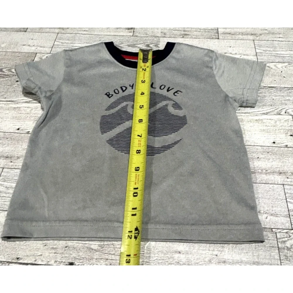 Body Glove‎ Infant Boys Shirt Size 24 Months Gray Navy Logo